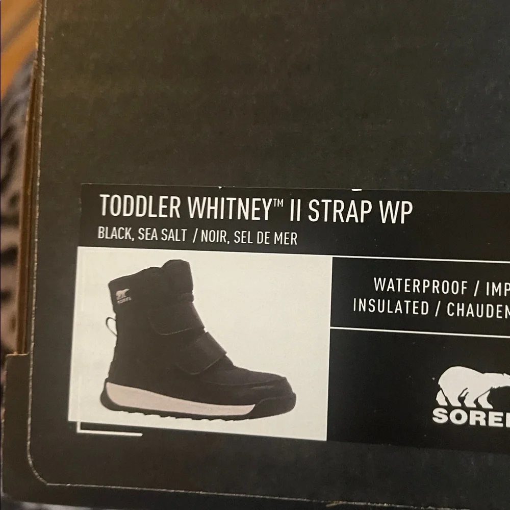 Sorel whitney iii strap snow boots nib sz 4 toddler